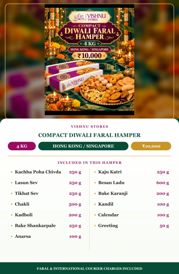 Compact Diwali Faral Hamper Hongkong/Singapore