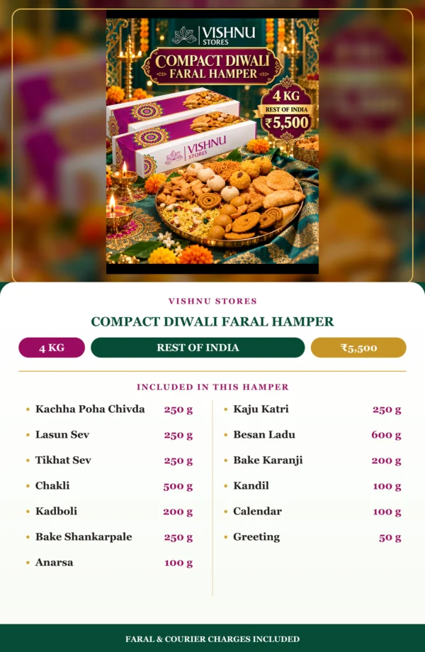 Compact Diwali Faral hamper for Rest of India